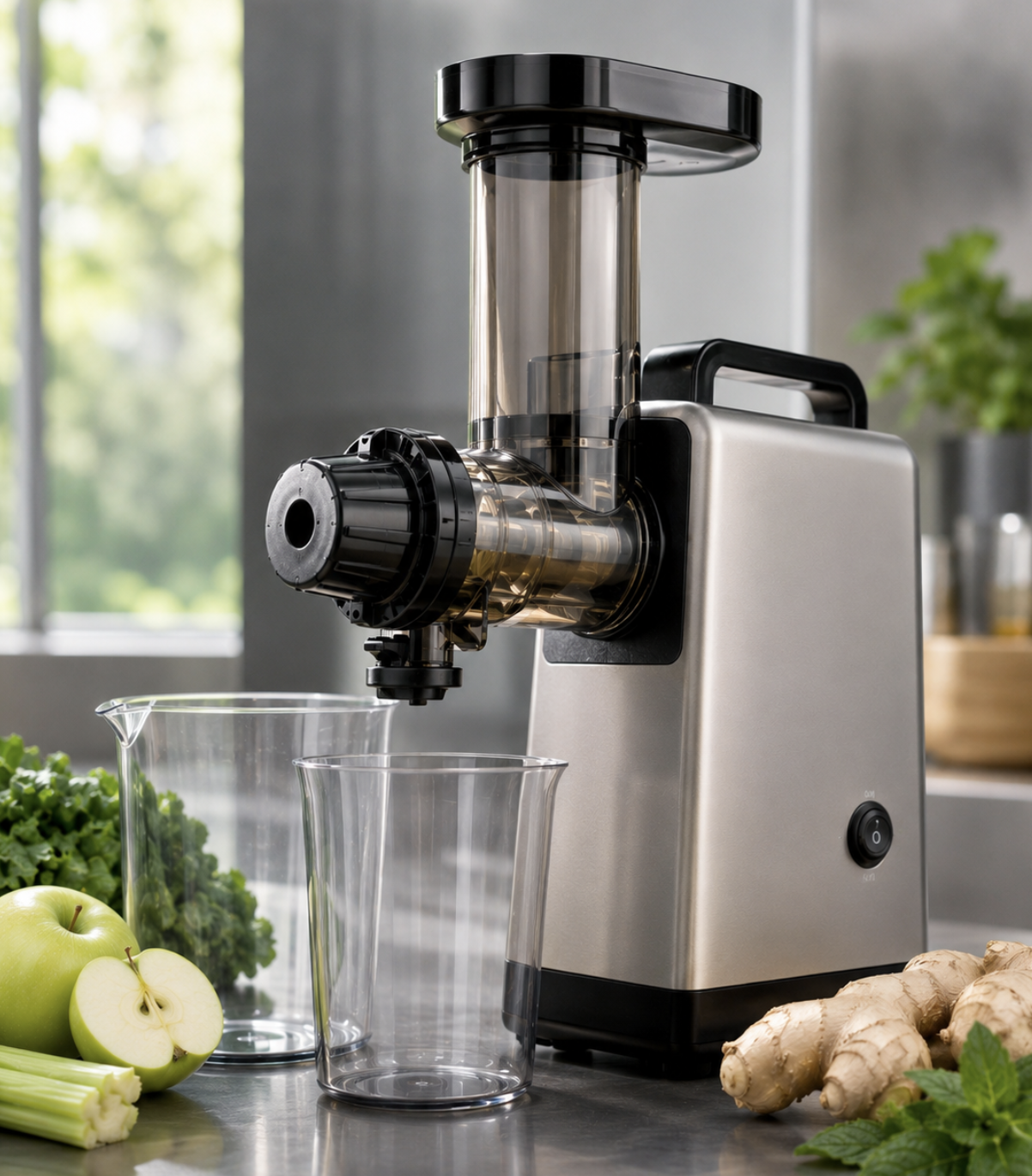 Solar-Powered Cold Press Juicer — Sustainable Equipment