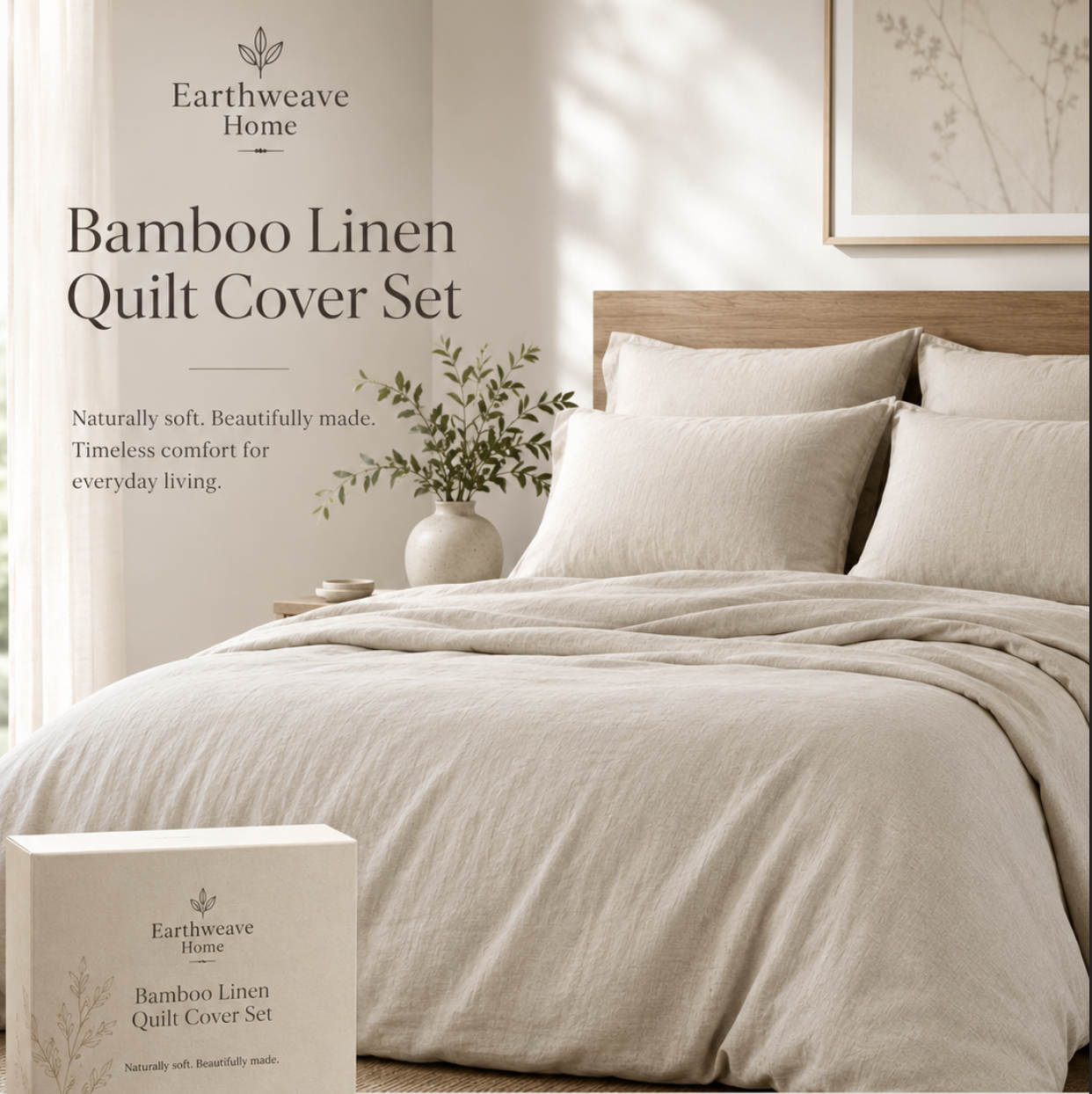 Bamboo Linen Quilt Cover Set